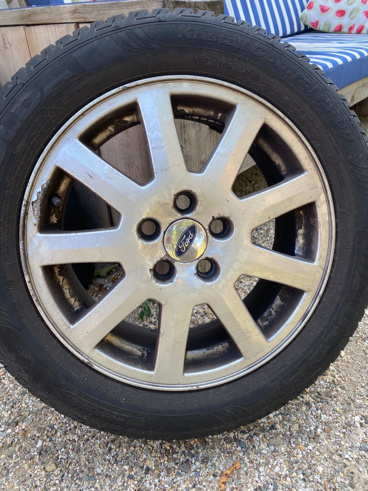 Winterbandenset 205-55/R16 op Ford velgen weinig gebruikt!, Ophalen, Gebruikt, 16 inch, Banden en Velgen