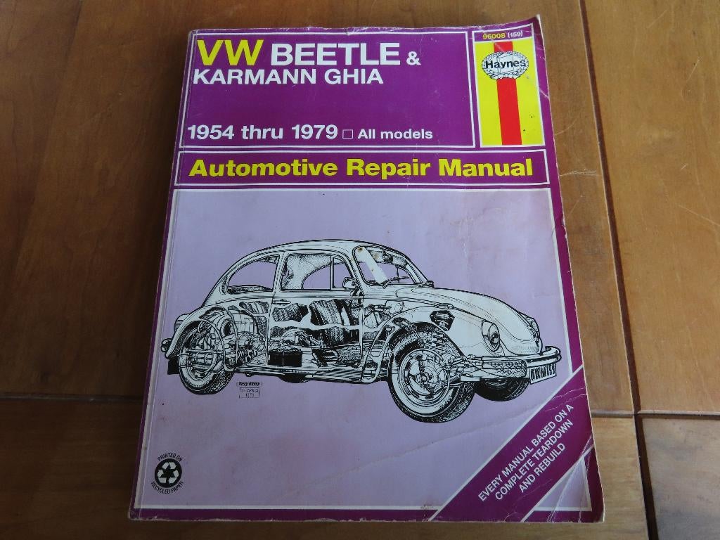 Haynes workshop manual VW Kever, VW Karmann Ghia 1954-1979, Ophalen of Verzenden