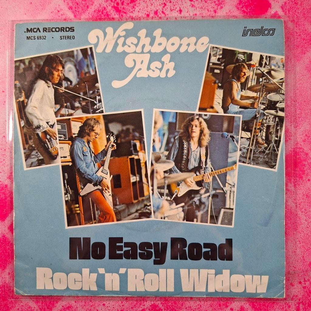 Wishbone Ash No easy road.  Single.                   Star45, Inclusief binnenhoes, Ophalen of Verzenden, Gebruikt, Pop