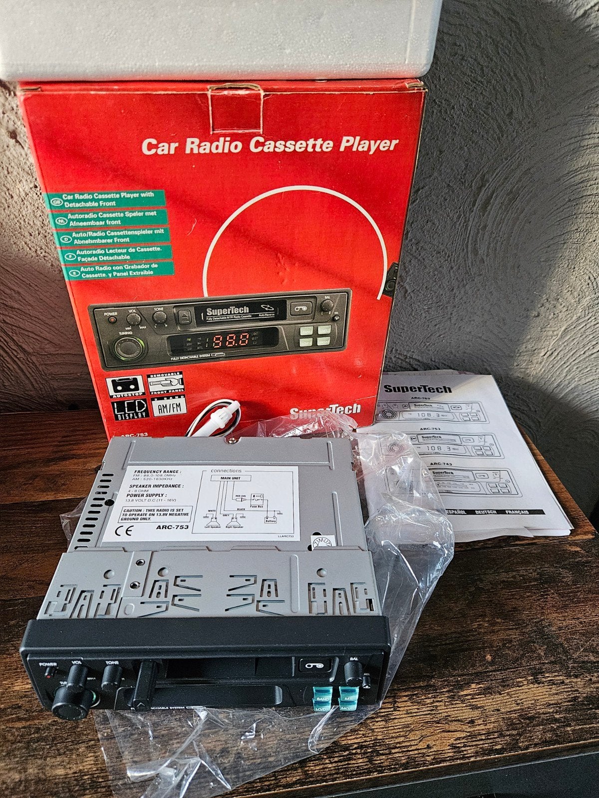 Supertech ARC-753 Autoradio Cassettespeler Nieuw in Doos, Ophalen of Verzenden, Nieuw