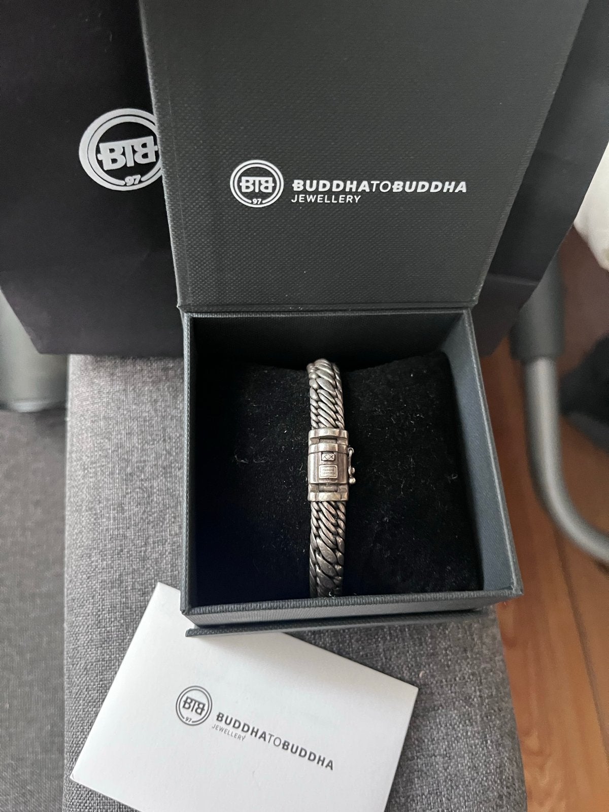 Buddha to Buddha armband - edwin/ben xs, Ophalen, Zo goed als nieuw, Zilver