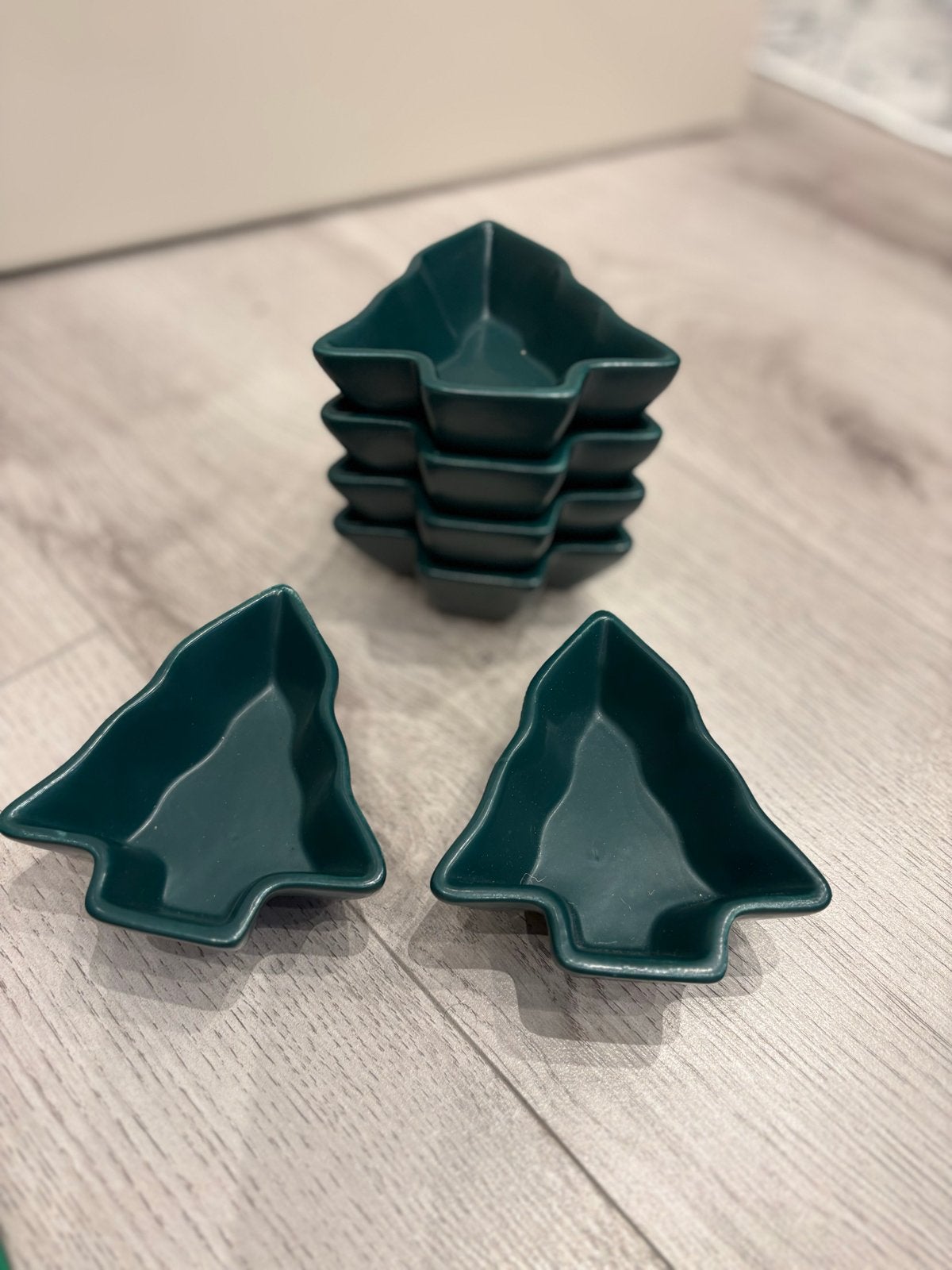 Kerstboom schaaltjes - Set van 6, Ophalen of Verzenden, Zo goed als nieuw, Keramiek, Schaal of Schalen
