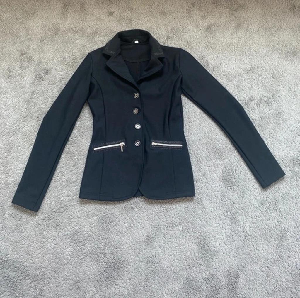 Wedstrijdjasje maat 140 met glitter, Ophalen of Verzenden, Zo goed als nieuw, Dressuur