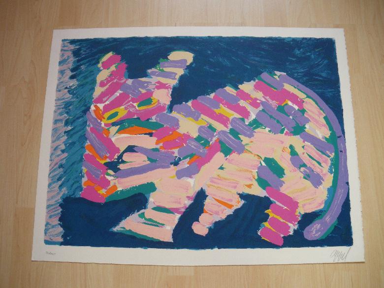 KAREL APPEL - zeefdruk Cats, Ophalen of Verzenden