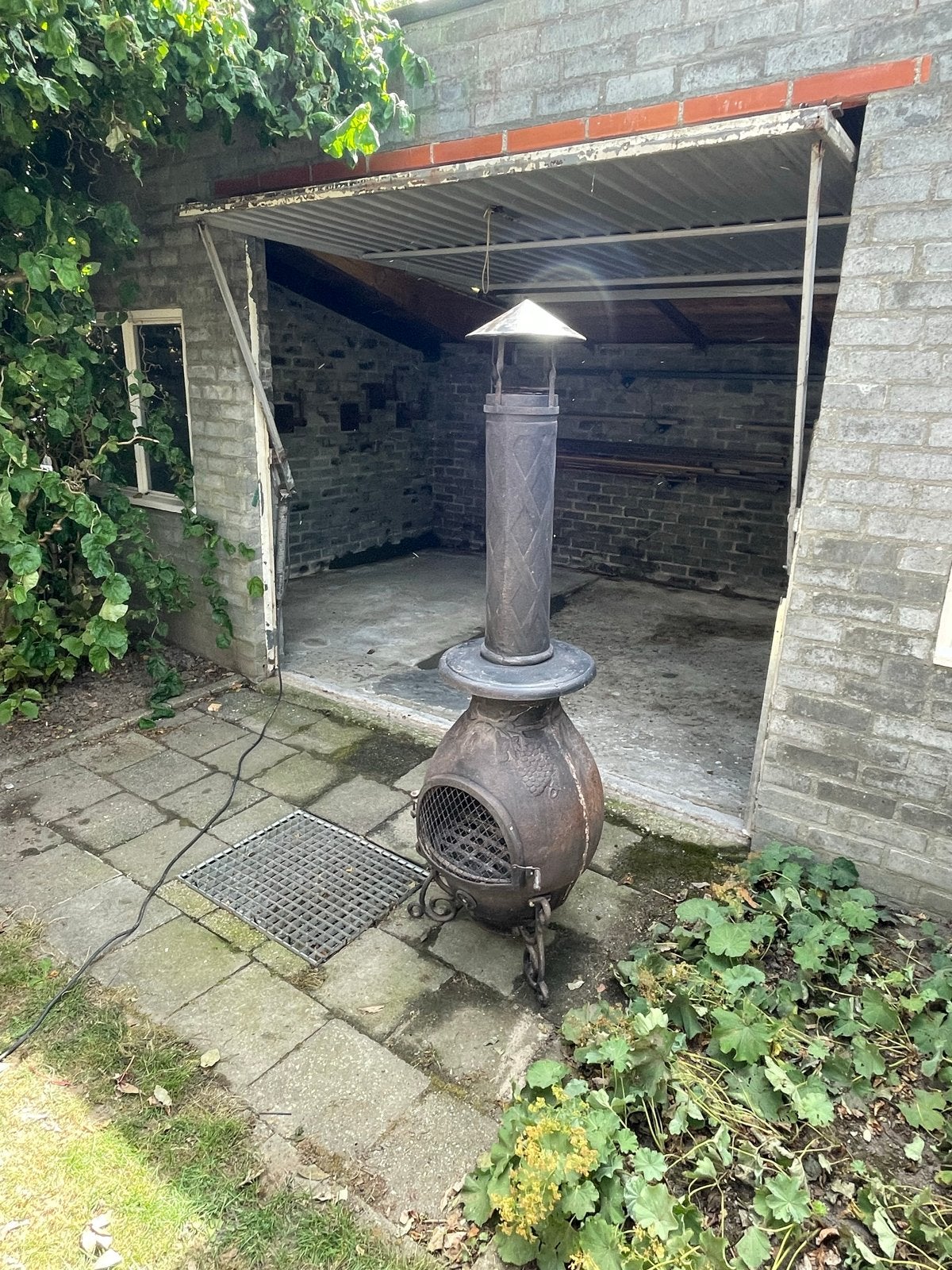 Robuuste gietijzeren vuurkorf / vuurton, Tuin en Terras, Vuurkorven, Ophalen, Gebruikt, Vuurkorf
