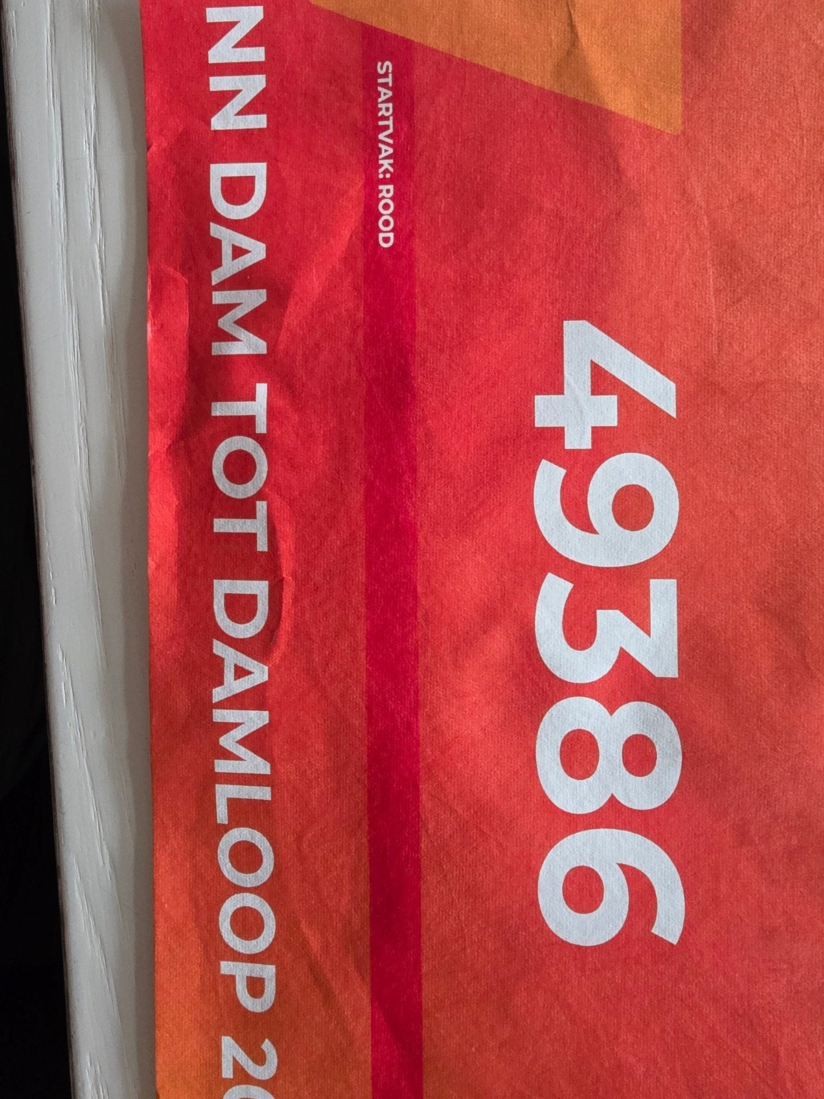 NN Dam tot Damloop  Startnummer Rood, Ophalen of Verzenden, Nieuw, Overige typen, Overige merken
