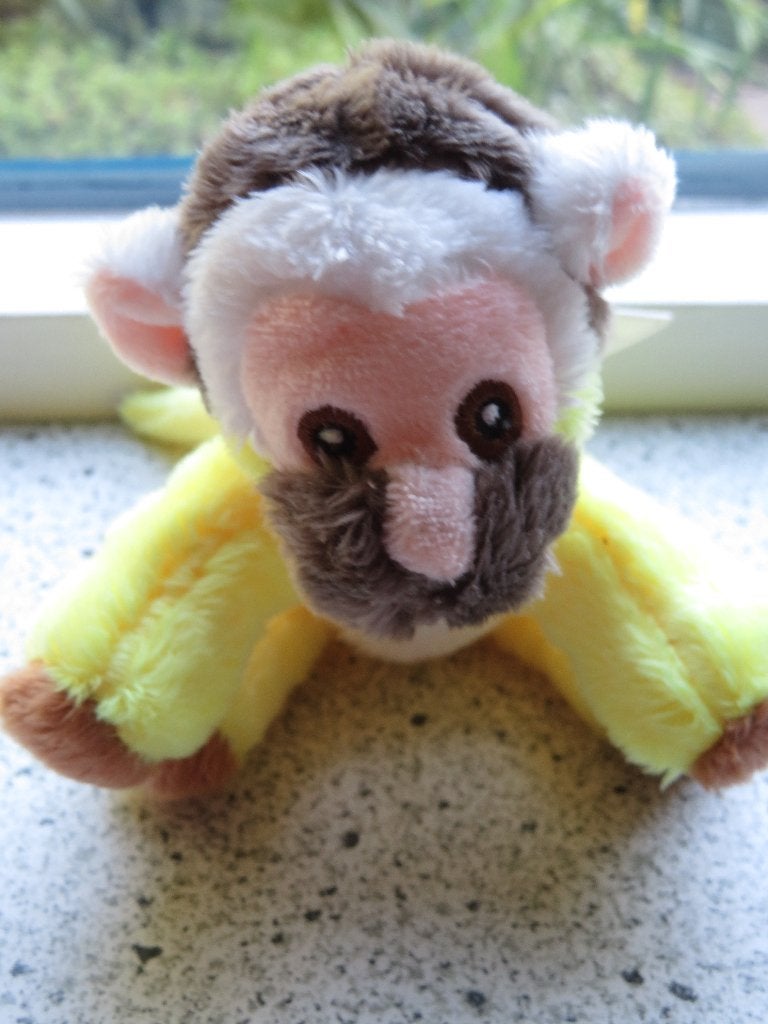 Doodshoofdaapje aap uit Petjes World dierentuin Apenheul, Geel, Ophalen of Verzenden, Klein (minder dan 20 cm), Aap
