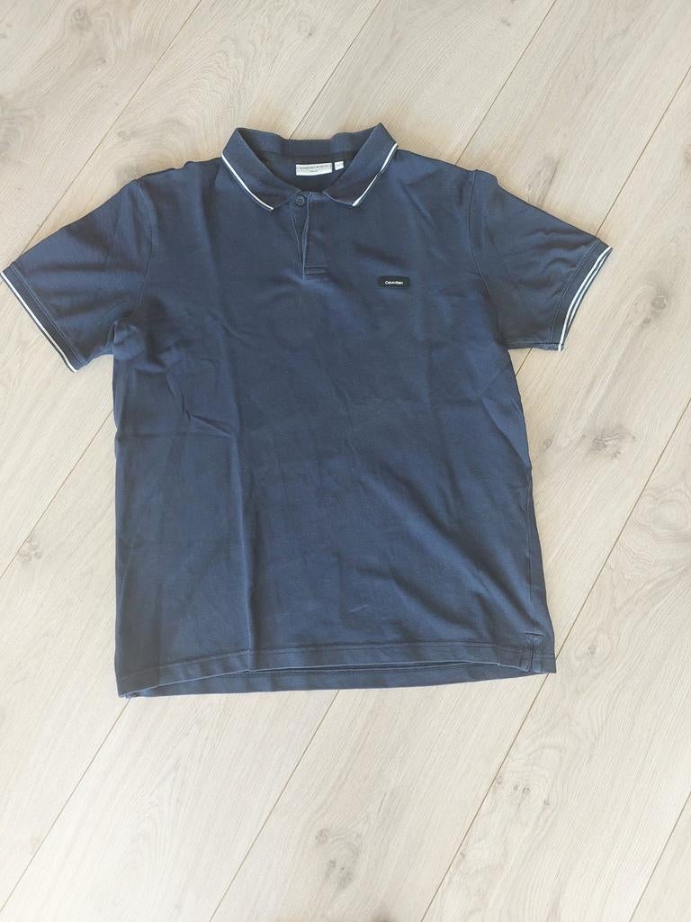 Calvin Klein herenpolo, Ophalen of Verzenden, Zo goed als nieuw, Blauw