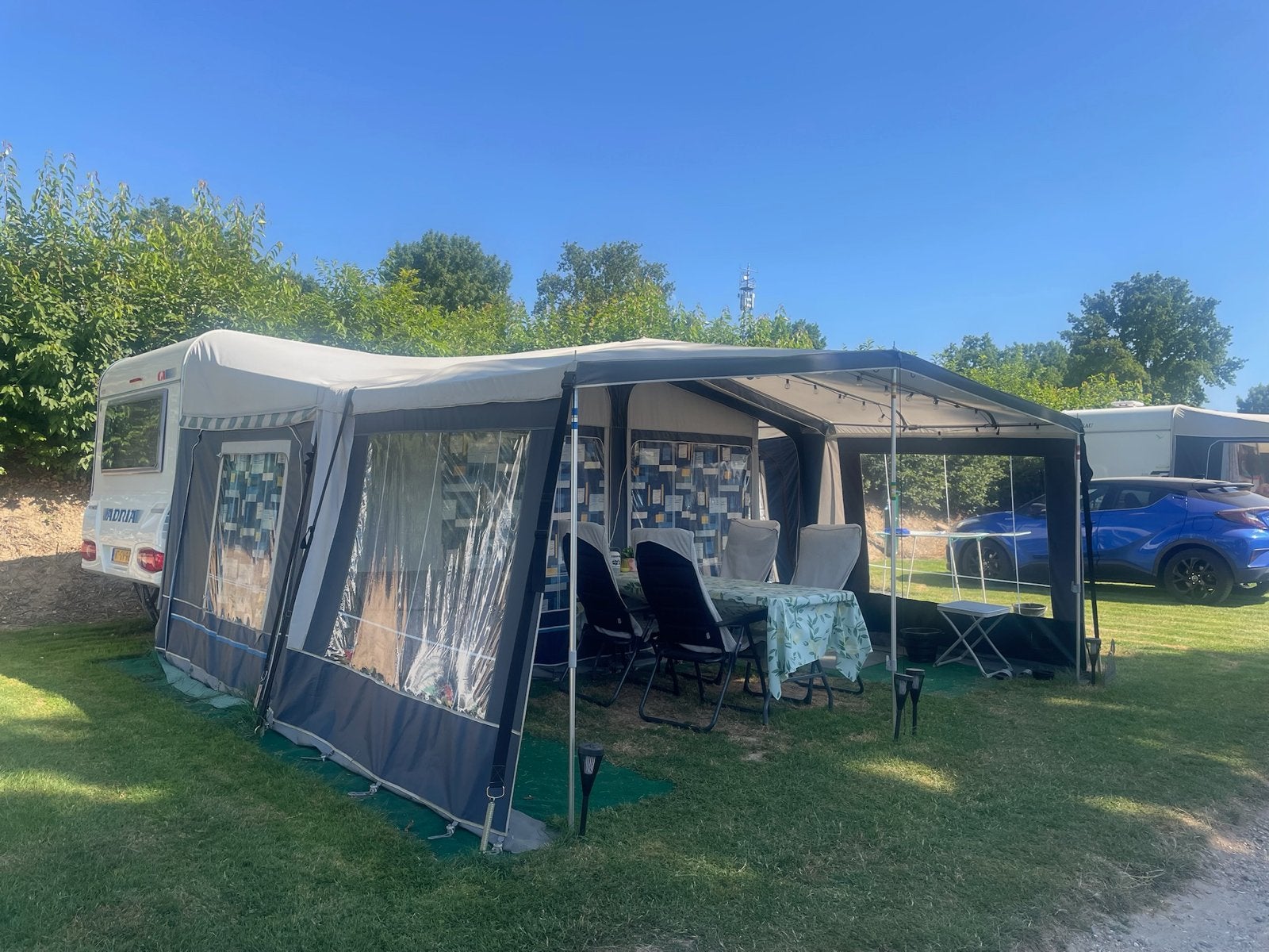 Dorema Luifel Zijwanden 2.30m diep (2 stuks), Ophalen, Gebruikt, Dorema