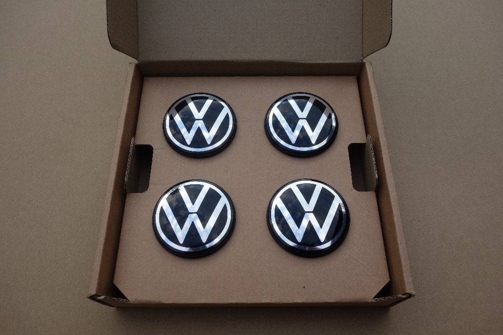 VW Dynamische naafdoppen Nieuw en Originele set, Ophalen of Verzenden, Nieuw, Volkswagen