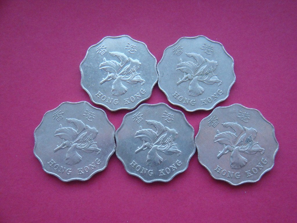 Hongkong setje munten 2 Dollar 1993 / 1998., Verzenden, Zuid-Azië, Setje