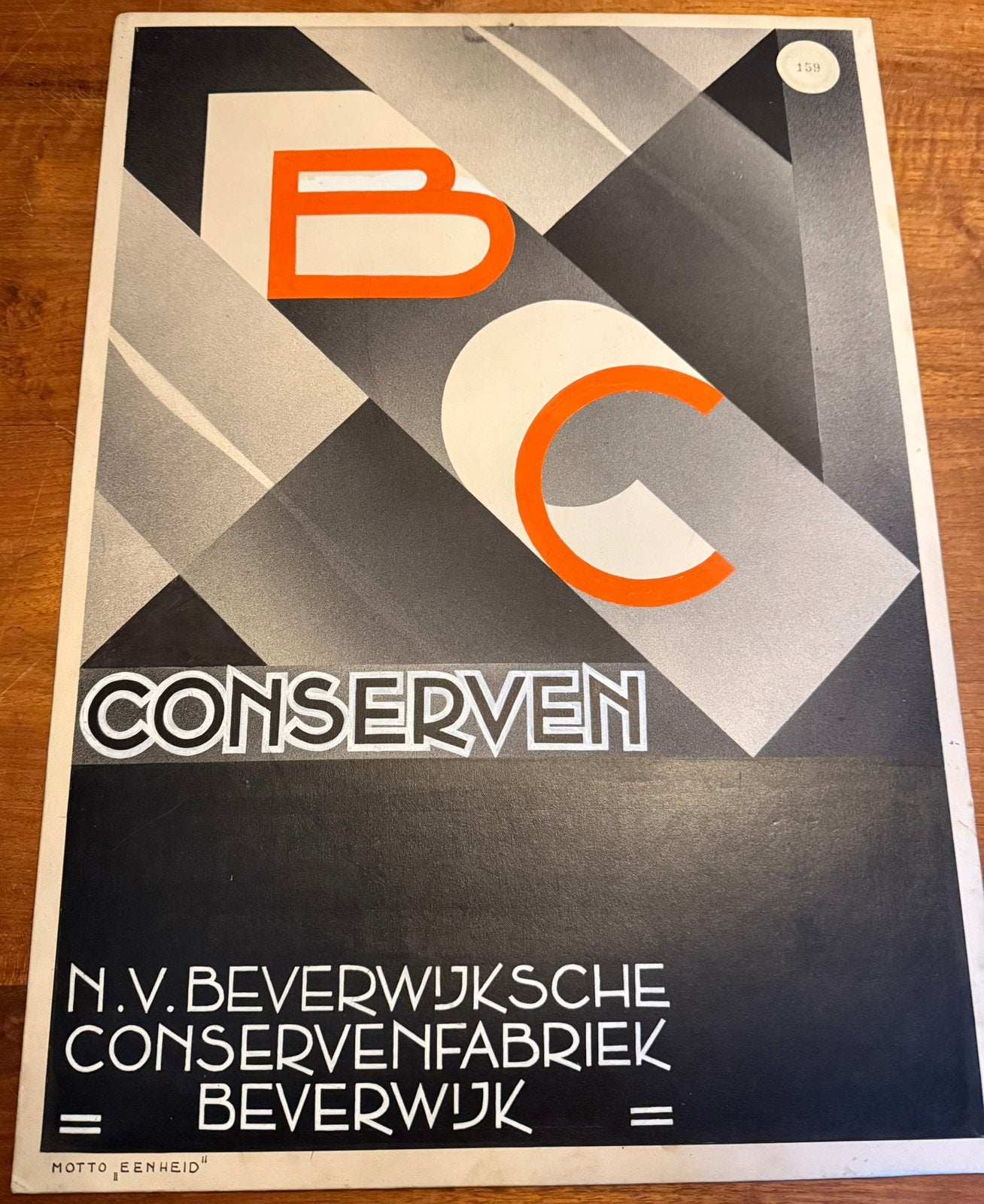 Origineel BC Conserven reclame winkelbord, Ophalen of Verzenden