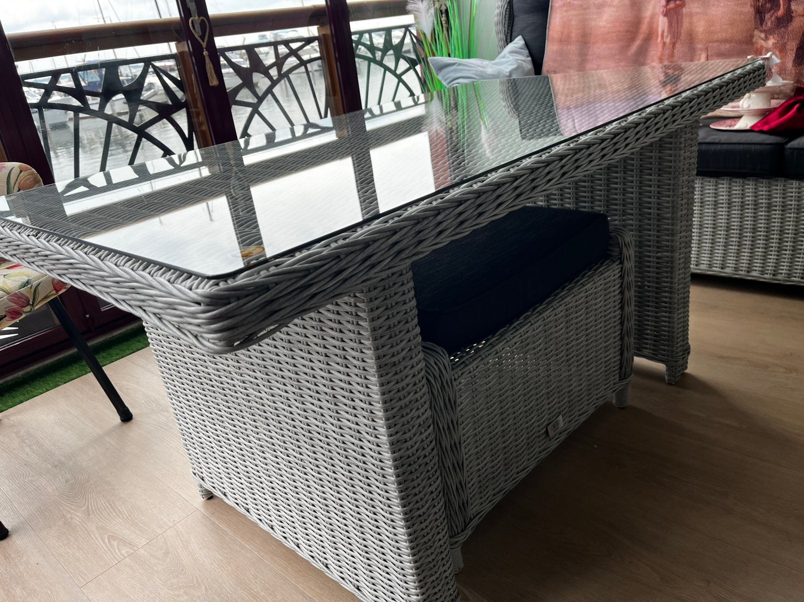 Ibiza lounge tuintafel, Ophalen, Zo goed als nieuw, Rechthoekig, Aluminium