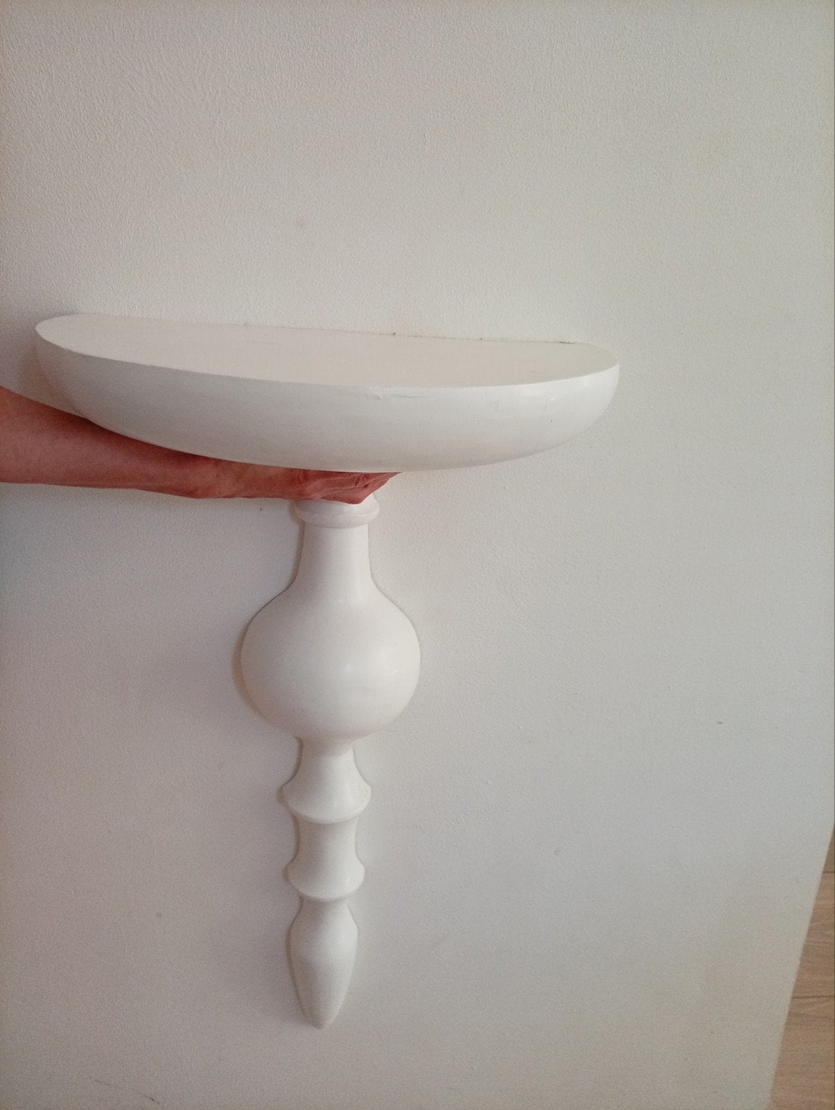 Decoratieve wandplank/wandconsole - Wit, Modern, Metaal, Gebruikt, Ophalen of Verzenden, Wandbord of Wandpaneel