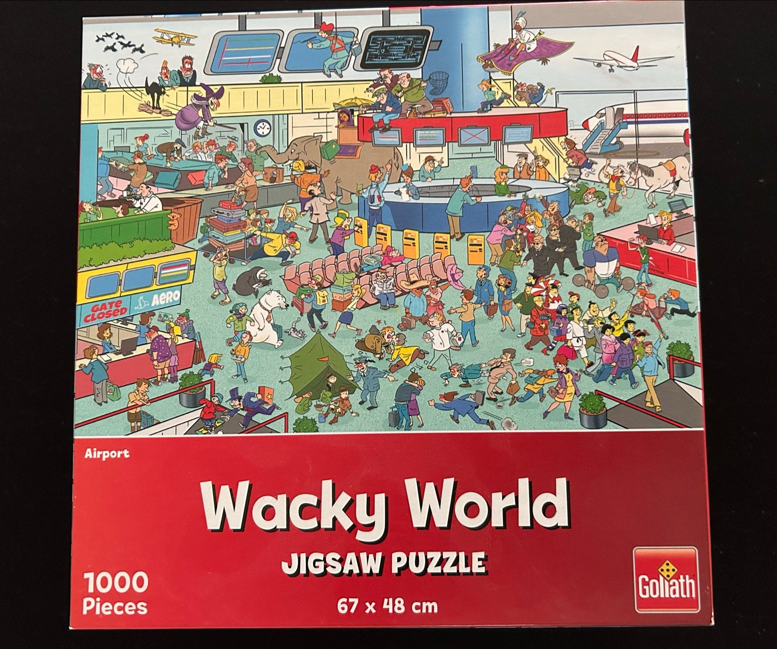 Puzzel Wacky World Jigsaw Puzzle - Airport 1000 stukjes, Ophalen, 500 t/m 1500 stukjes, Zo goed als nieuw