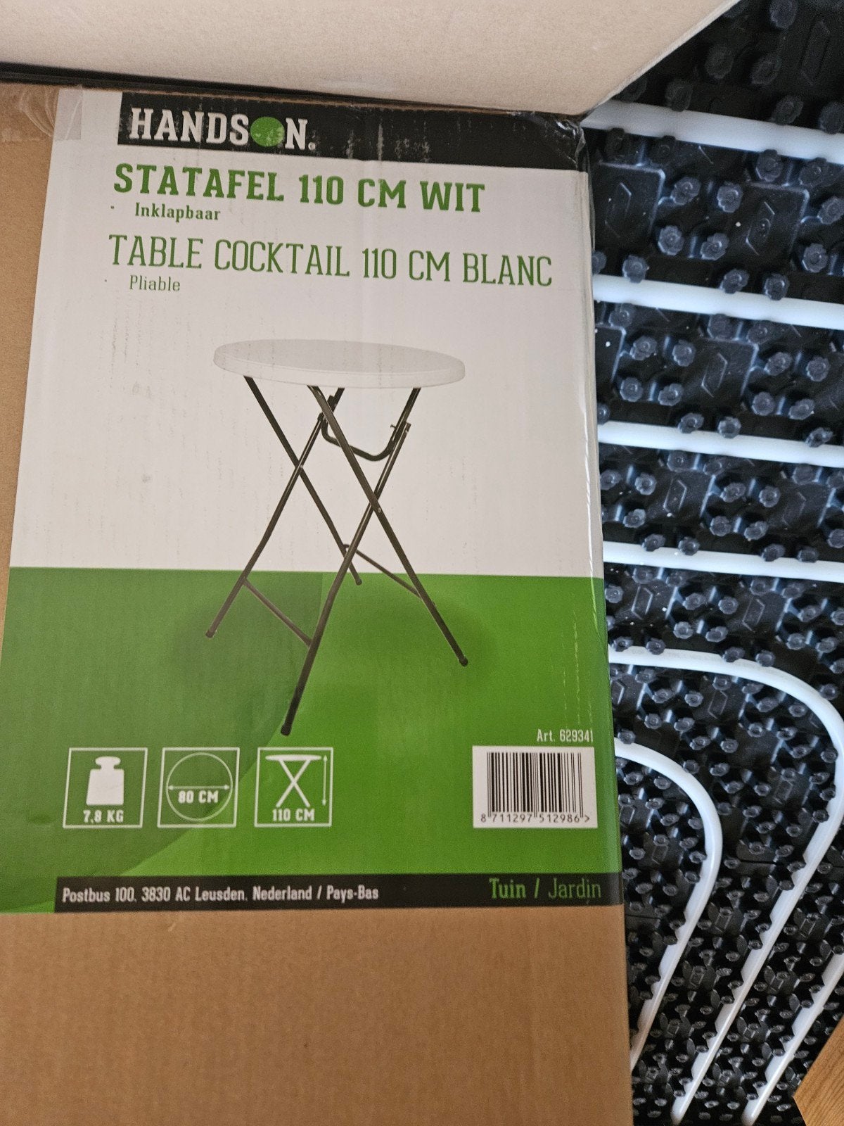 6x Nieuwe Statafel Cocktail 110 cm Wit - Ook per stuk, Ophalen, Nieuw