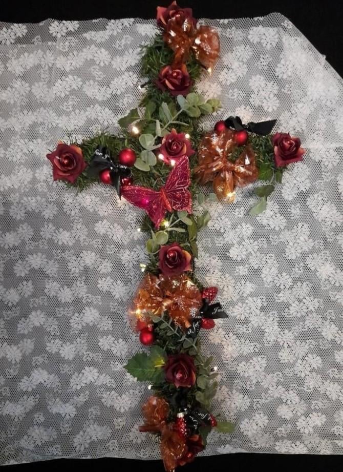 Kerst kruis met verlichting, Diversen, Kerst, Ophalen of Verzenden