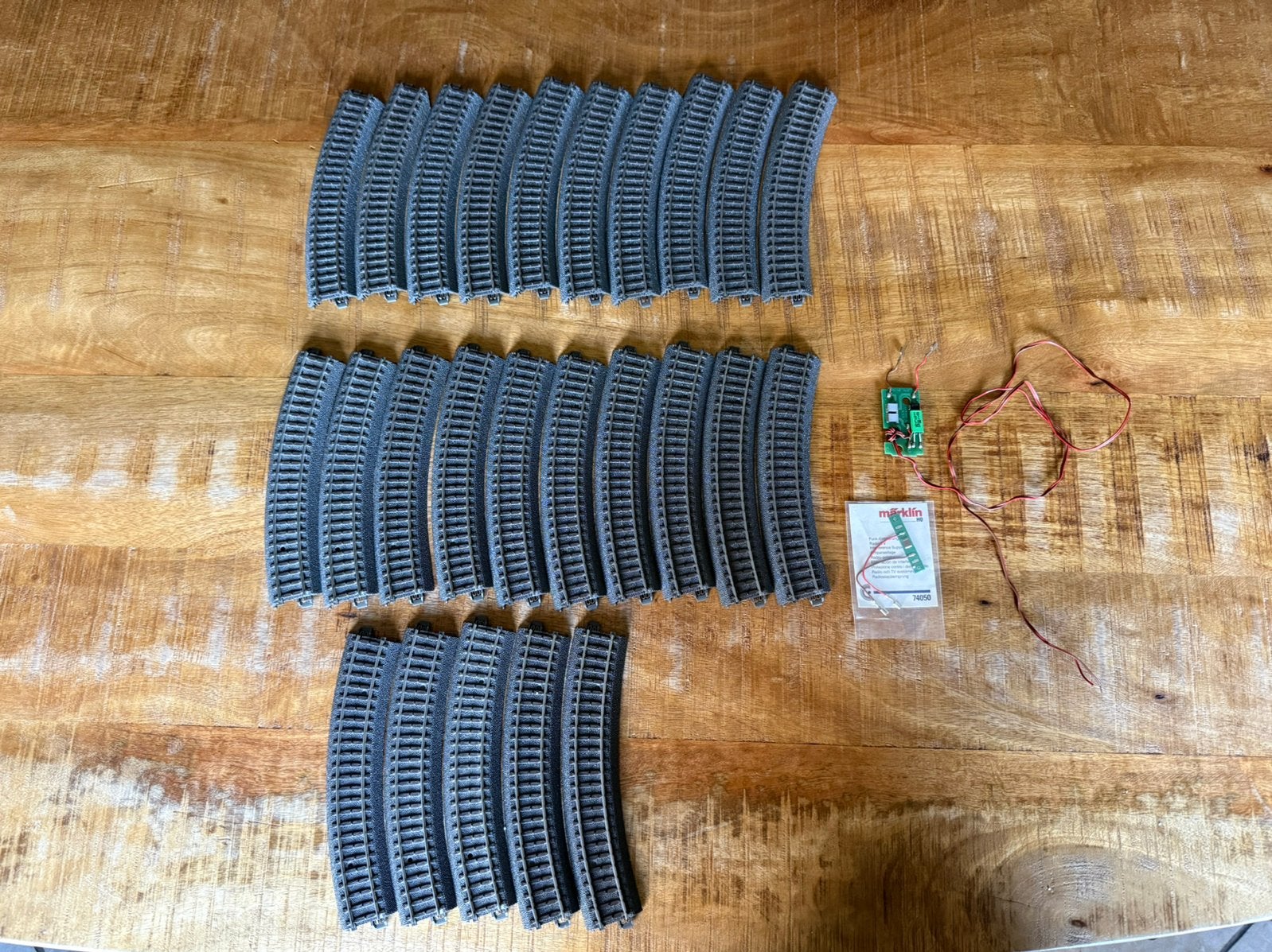 Marklin C Rails set 25 stuks aansluiting en 74050, Wisselstroom, Rails, Ophalen of Verzenden, Zo goed als nieuw