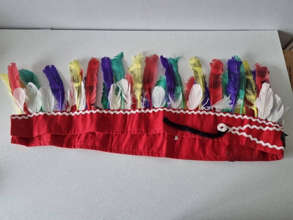 indianen veren carnaval, Ophalen of Verzenden, Gebruikt, Feestartikel, Carnaval