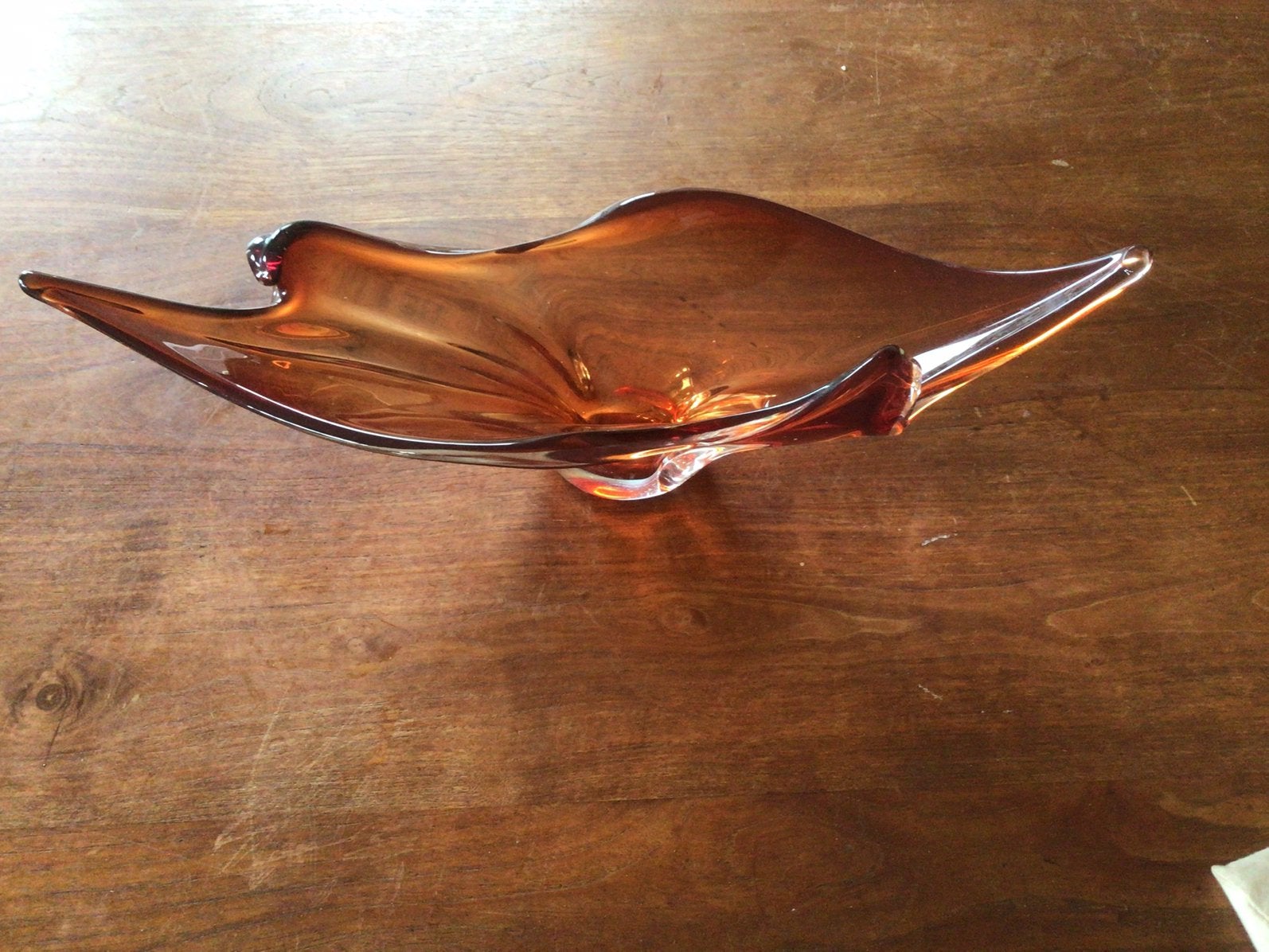 Glazen jaren 60 fruitschaal MERANO, Ophalen of Verzenden, Zo goed als nieuw, Rond, Glas