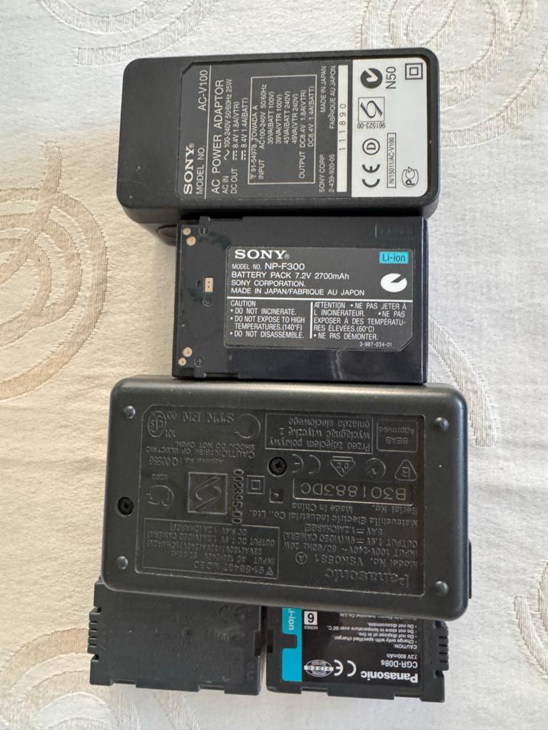 Sony en Panasonic Opladers en Batterijen, Ophalen, Gebruikt