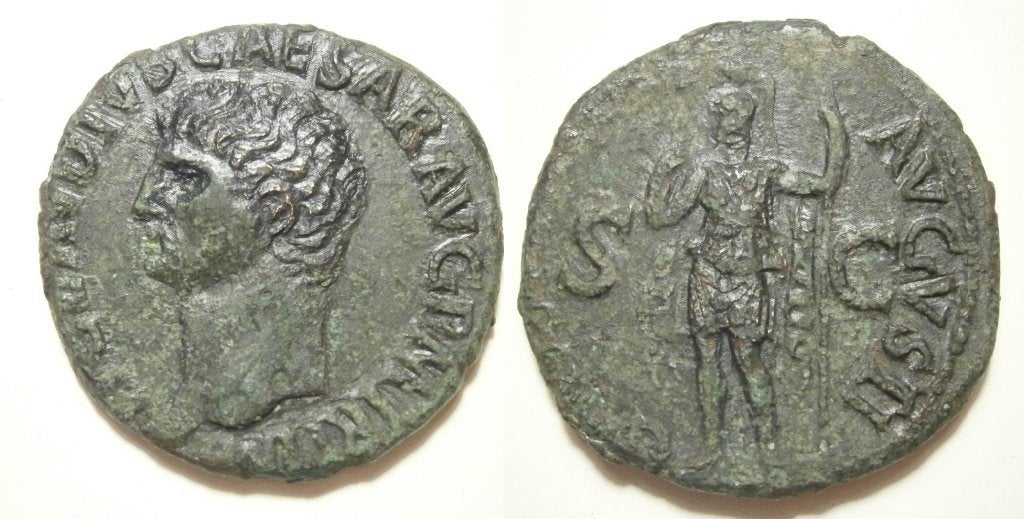Romeinse munt Claudius As -CONSTANTIAE AVGVSTI S-C - 41/2 AD, Ophalen of Verzenden, Italië, Losse munt