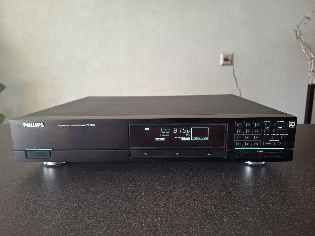 Philips 70FT880 Geïntegreerde Digitale Stereo Tuner, Audio, Tv en Foto, Ophalen of Verzenden, Gebruikt, Analoog