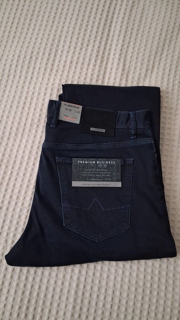 Nieuw! Alberto jeans Pipe W36 / L32  heren diep donkerblauw, Blauw, Nieuw, W32 (confectie 46) of kleiner, Ophalen of Verzenden