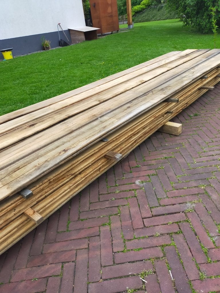 Mooie eiken Zweeds rabat planken - 250 cm, Ophalen, Minder dan 25 mm, Eiken, Nieuw