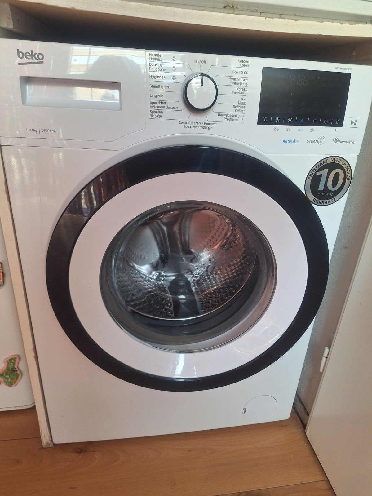 Beko WTV8741BSCDOS1 Wasmachine 8kg 1400 toeren, 1200 tot 1600 toeren, 8 tot 10 kg, Ophalen of Verzenden, Zo goed als nieuw