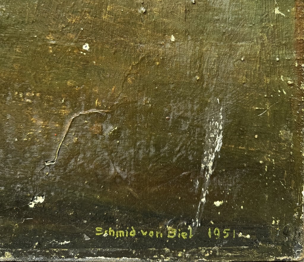 1185. Olieverfschilderij, Schmid von Biel, 1951, Ophalen