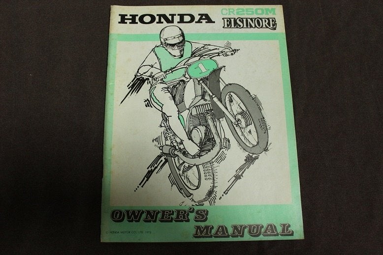Honda CR250 M Elsinore 1973 motorcycle owner's manual CR250M, Motoren, Ophalen of Verzenden, Honda