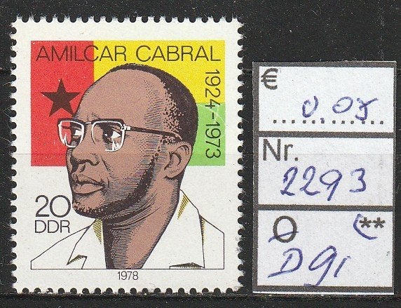 DDR Cabral Michel 2293 Nr.D91p, Postzegels en Munten, Verzenden, DDR, Postfris
