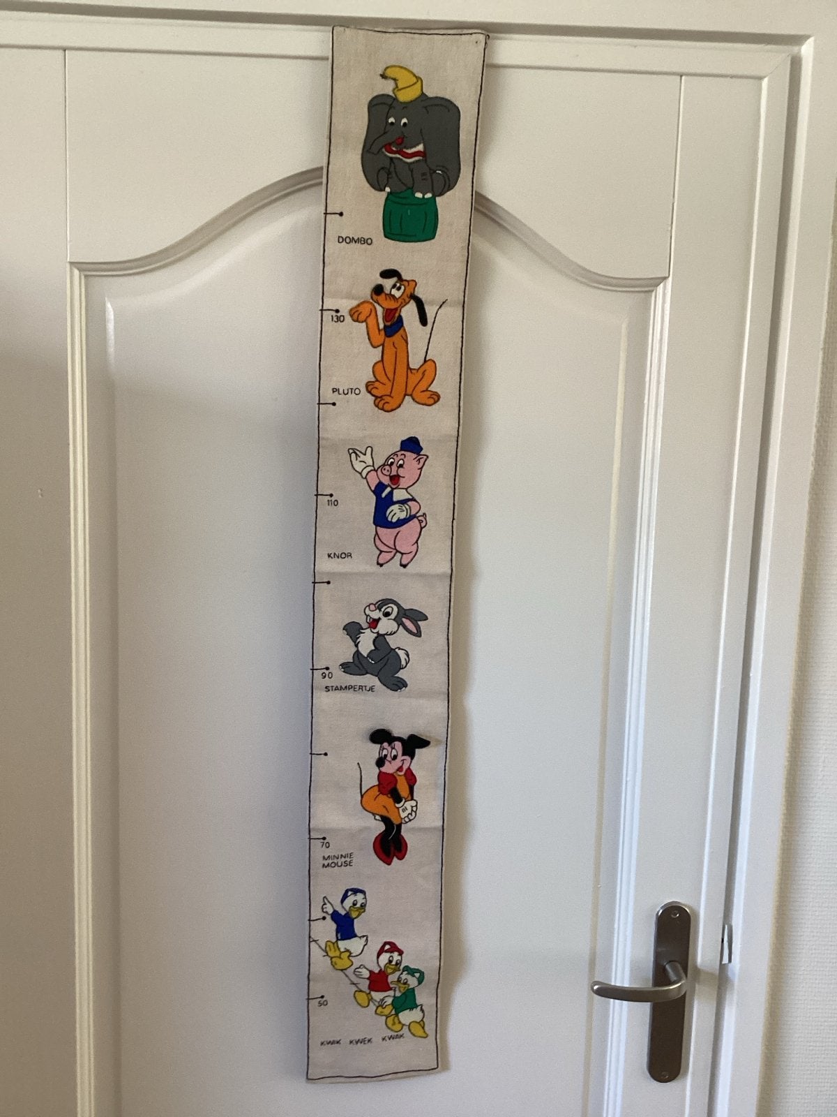 Vintage Disney groeimeter Dumbo Pluto Knor Stampertje e.a., Ophalen of Verzenden, Gebruikt