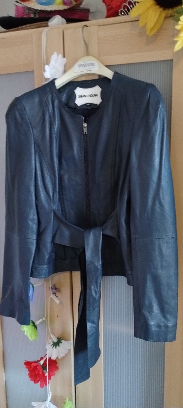 ibana rouge leren jas donkerblauw. vintage, Kleding | Dames, Ibana rouge, Blauw, Ophalen of Verzenden, Zo goed als nieuw