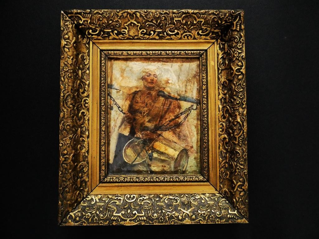 Schilderij n. Hans von Bartels A young fishing girl Rijsoord, Antiek en Kunst, Ophalen of Verzenden