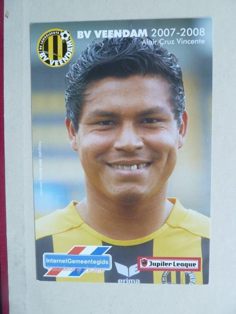 Spelerskaart  Alair.Cruz.Vincente.  Veendam. 2007/2008, Verzamelen, Ophalen of Verzenden, Zo goed als nieuw, Overige binnenlandse clubs