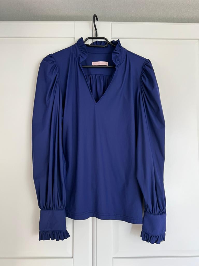 Studio anneloes rosella blouse xxl ink blue travelstof, Blauw, Maat 46/48 (XL) of groter, Ophalen of Verzenden, Zo goed als nieuw