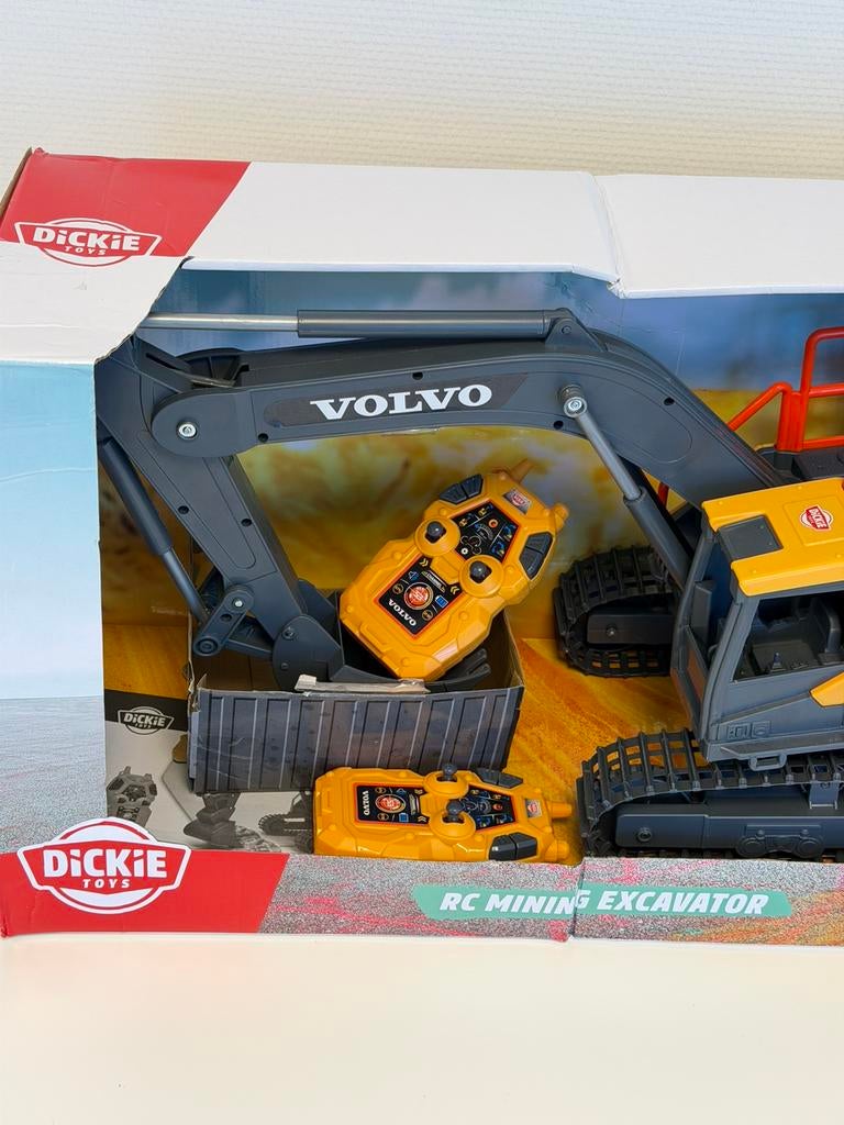 Dickie Toys RC Volvo Graafmachine 60CM + 2 Controllers NIEUW, Nieuw, Ophalen of Verzenden, H, H