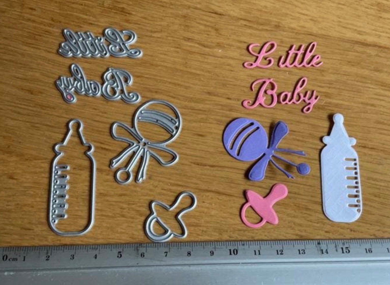 Snijmal set 5 delig baby 2098, Hobby en Vrije tijd, Kaarten | Zelf maken, Ophalen of Verzenden, Zo goed als nieuw, Pons of Mal