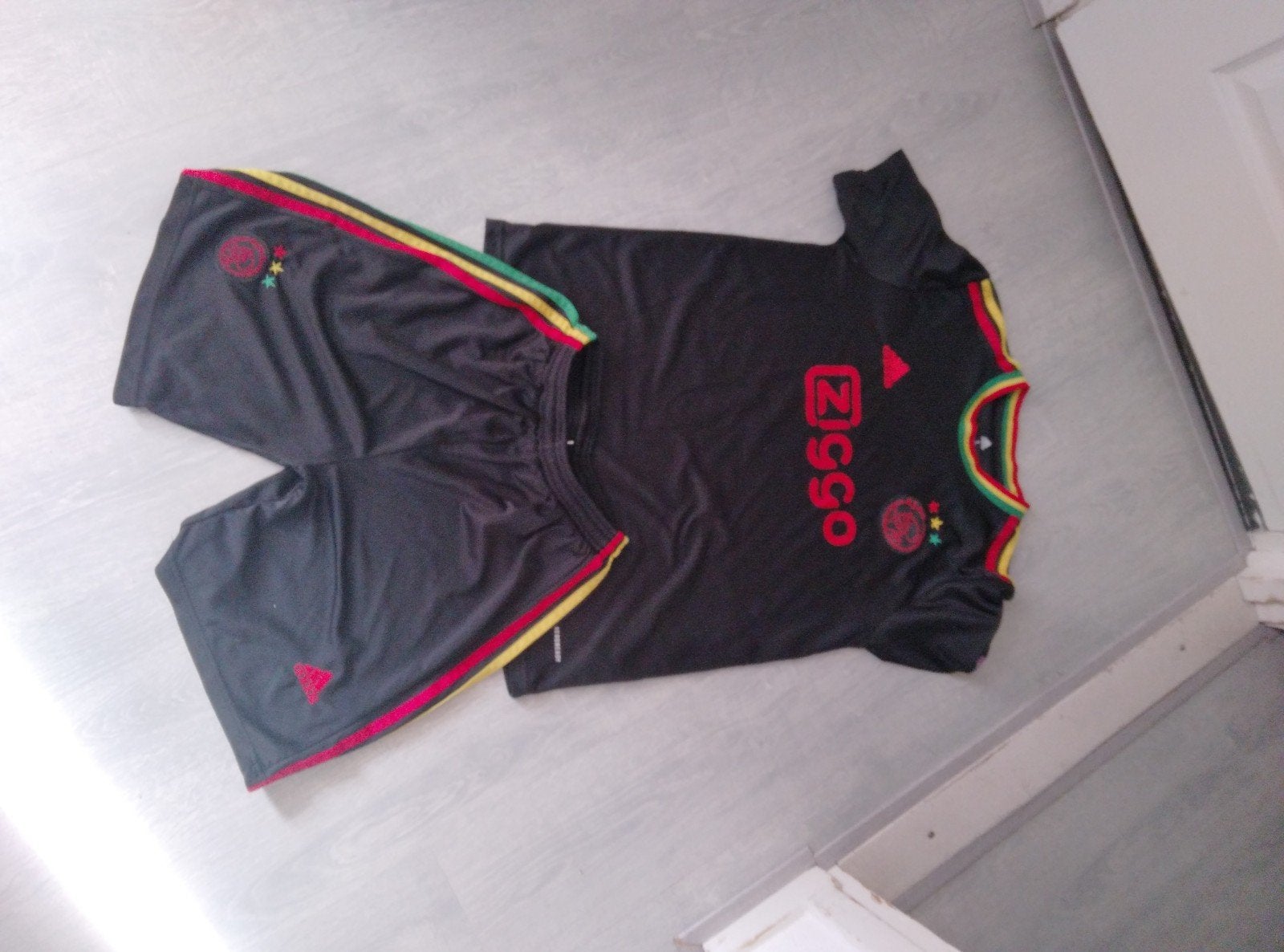 Ajax pakje mt l, Blauw, Ophalen of Verzenden, Zo goed als nieuw, Voetbal
