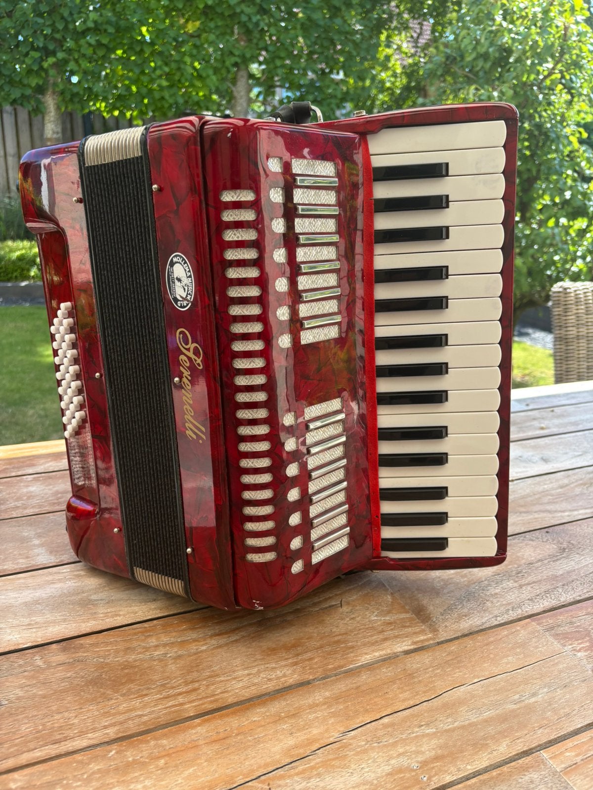 Accordeon Serenelli 32 bassen, Muziek en Instrumenten, Gebruikt, 32-bas, Met koffer, Toetsaccordeon