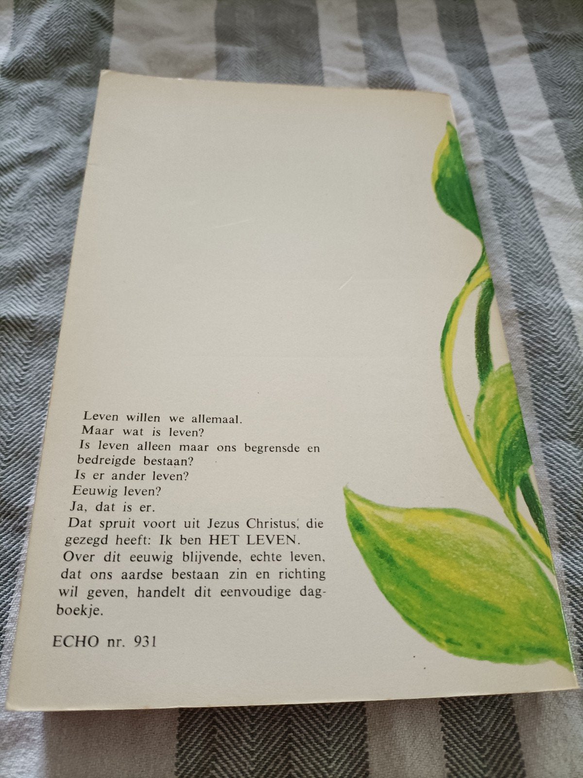 Leven: Bijbels Dagboekje - ECHO nr. 931, Boeken, Godsdienst en Theologie, Ophalen of Verzenden, Gelezen, Diverse medewerkers, Christendom | Katholiek