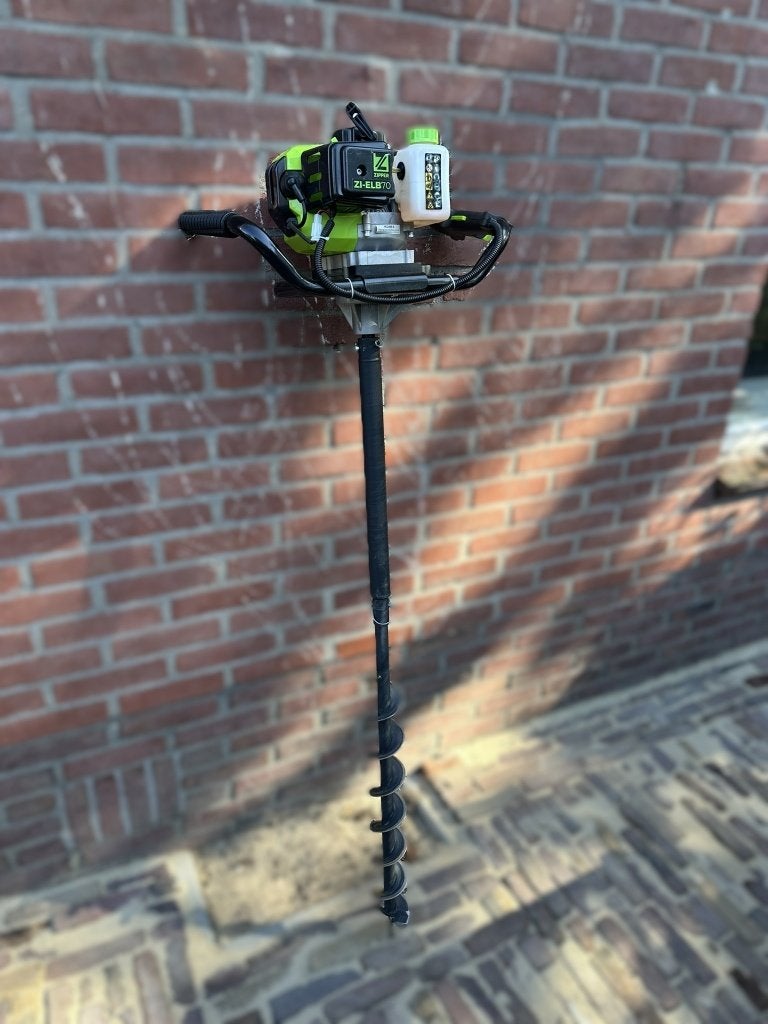 Benzine grondboor, garantie, boor 60, 80, 100, 150 en 200 mm, Ophalen of Verzenden, Zo goed als nieuw, Grondboor