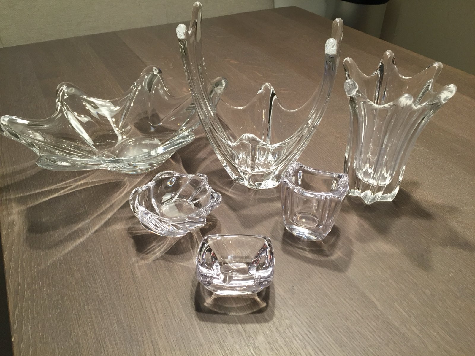 Daum France Kristallen Set: Vaas, Schalen & Kandelaars, Ophalen of Verzenden