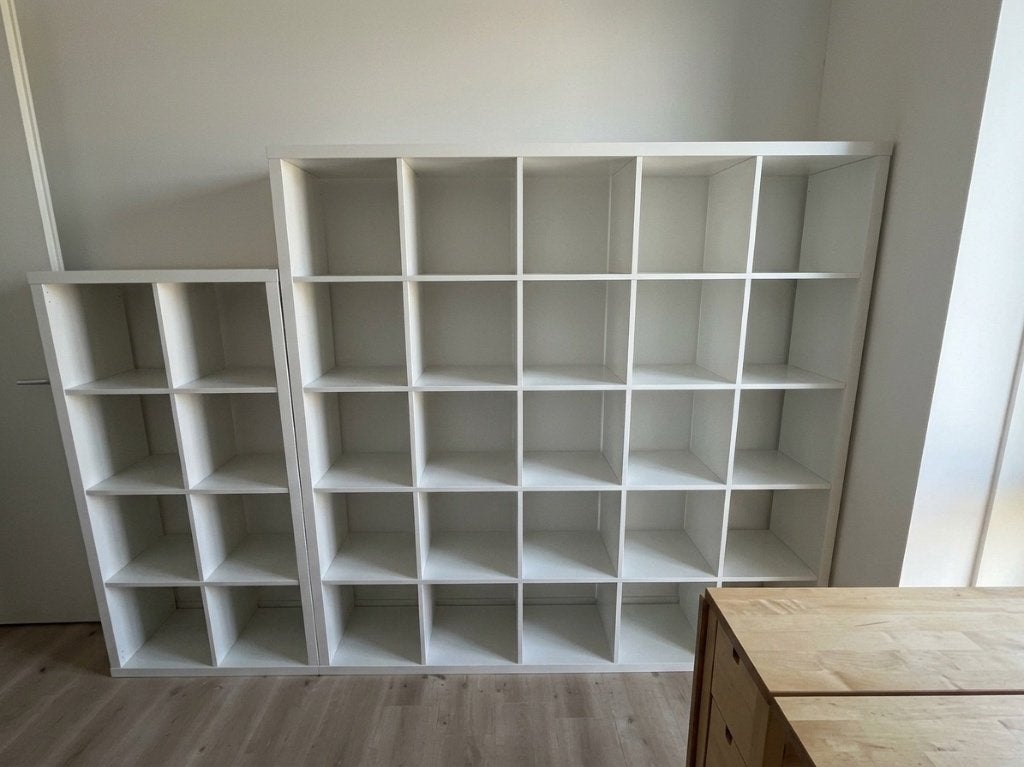 3x IKEA KALLAX / EXPEDIT vakkenkasten (2x4, 3x4 & 5x5) – Wit, Ophalen, Gebruikt, 5 laden of meer, 50 tot 100 cm