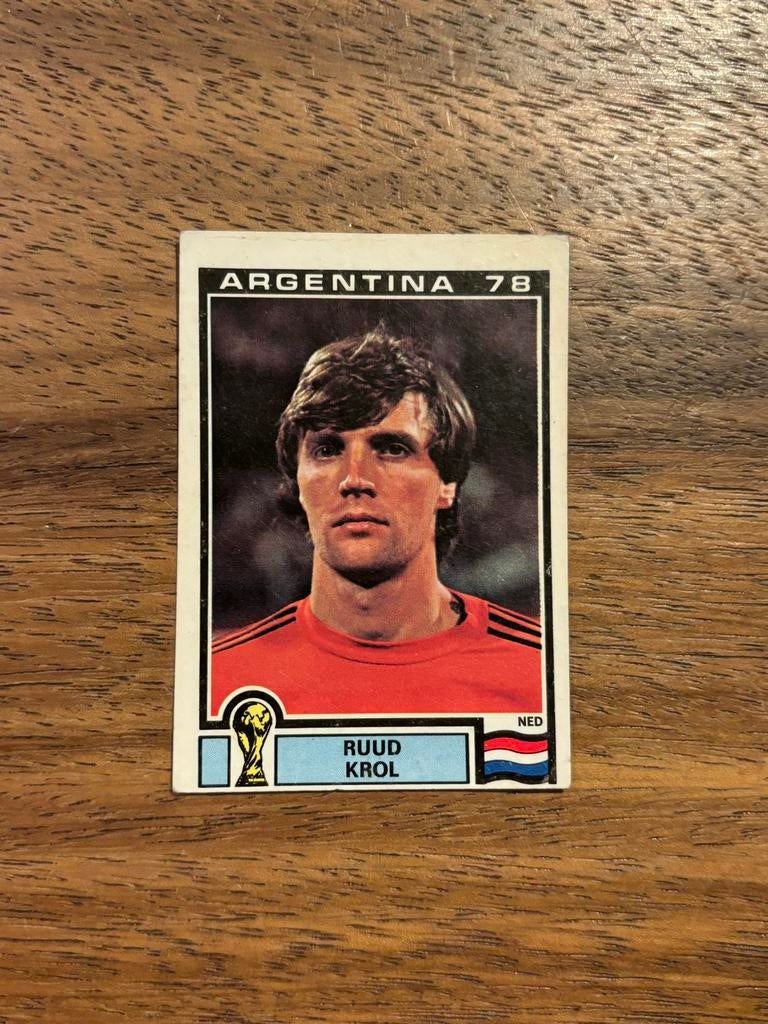 Panini WK 1978 Ruud Krol sticker, Verzamelen, Ophalen of Verzenden, Gebruikt, Overige sporten, Spelerskaart