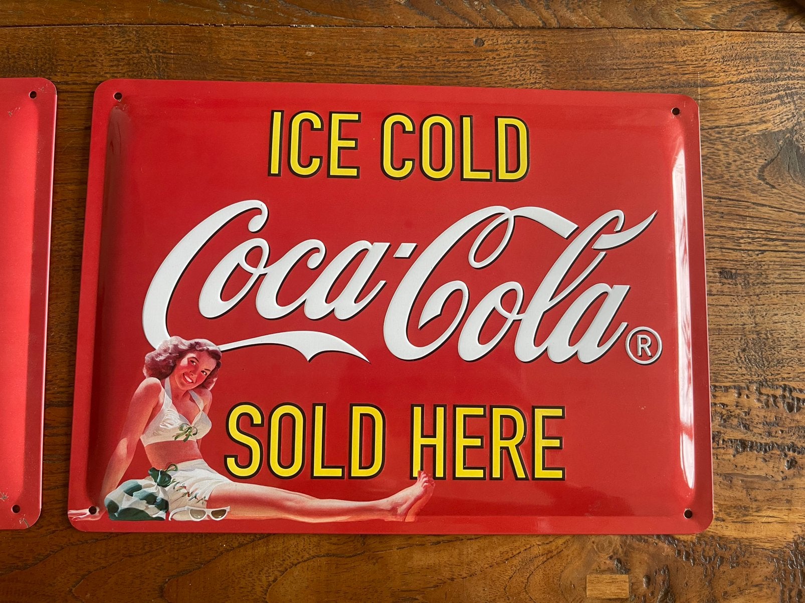 Coca cola borden, Ophalen of Verzenden, Zo goed als nieuw, Reclamebord