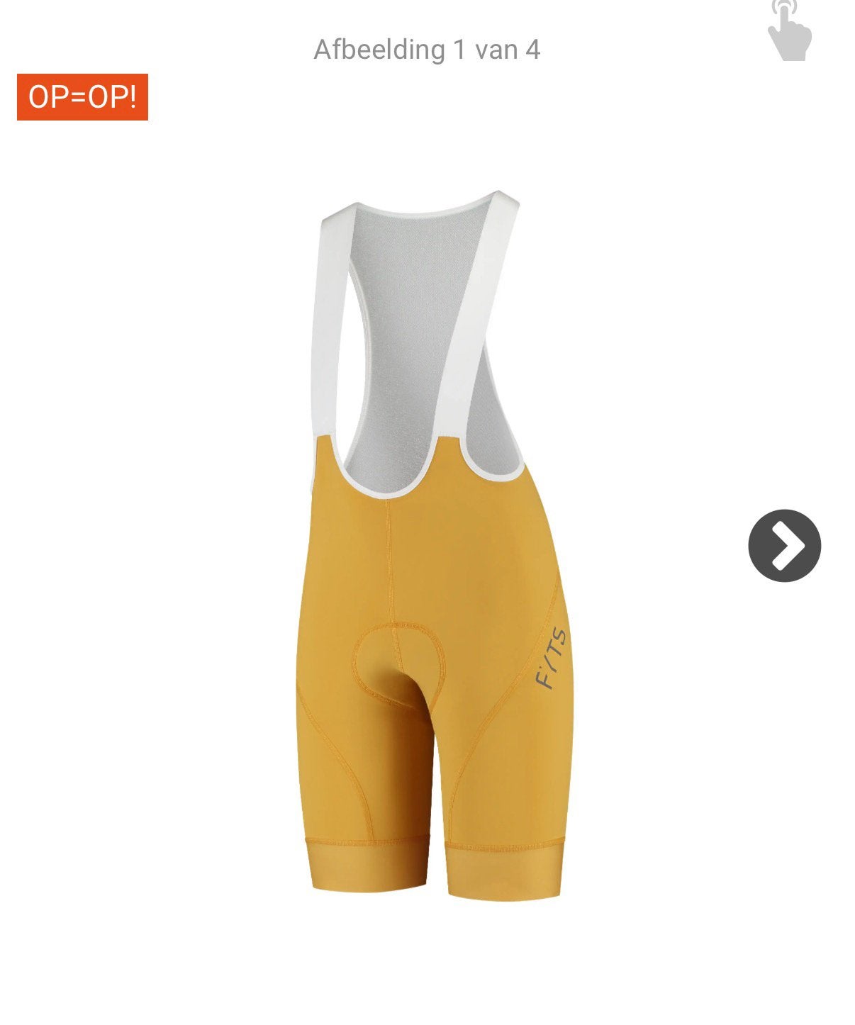 Fyts bibshort XL heren okergeel, Fietsen en Brommers, Heren, Ophalen of Verzenden, Zo goed als nieuw, XL