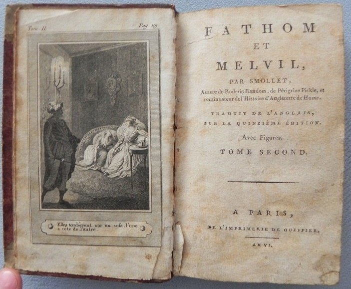 Fathom et melvil Par Smollet, auteur de Roderic random, Antiek en Kunst, Ophalen of Verzenden